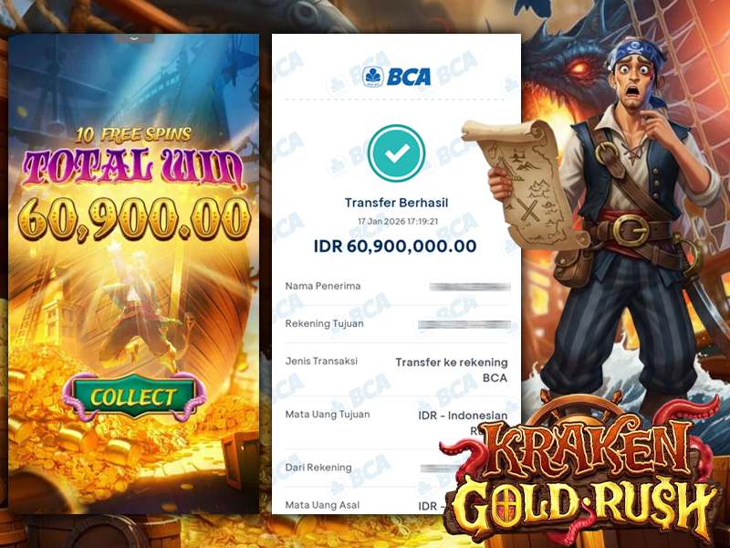 BUKTI JP BESAR MEMBER PASTIWIN777 – KRAKEN GOLD RUSH – PGSOFT
