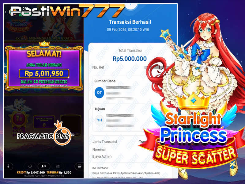 BUKTI JP BESAR MEMBER PASTIWIN777 – STARLIGHT PRINCESS SUPER SCATTER – PRAGMATIC PLAY